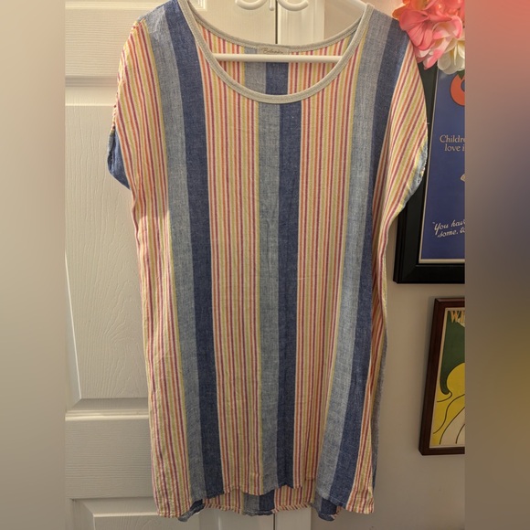 Stripped Linen Dress - Made in Italy - Picture 1 of 5